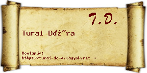 Turai Dóra névjegykártya